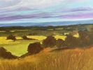 Distant Meadow - Impressionist Landscape painting | Oil And Acrylic Painting in Paintings by Filomena Booth Fine Art. Item made of canvas works with contemporary & modern style