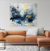 Blue City | Oil And Acrylic Painting in Paintings by Marie Manon Art. Item composed of canvas