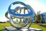 Triple Infinity Curve | Public Sculptures by Wenqin CHEN | Triple Infinty Curve in Irving. Item made of steel