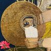 Handmade Bespoke Luxury Embroidered Artwork of Bal Gopal Lor | Embroidery in Wall Hangings by MagicSimSim
