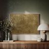 Sculptural Gold Textured Wall Art | Radial Relief Pattern | | Oil And Acrylic Painting in Paintings by Berezart. Item composed of canvas in minimalism or contemporary style