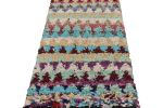 Vintage Azilal Moroccan Boucherouite Rug, with Chevron | Area Rug in Rugs by Rug and Kilim