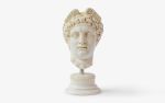 White Mercurius Hermes Marble Bust Istanbul Museum Replica | Sculptures by LAGU. Item composed of marble