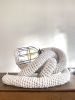 Rope Wall Lamp | Lighting by Meg Morrison. Item composed of cotton and fiber in minimalism or mid century modern style