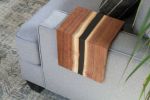 Live Edge Walnut Epoxy Black River Armrest Table | End Table in Tables by Hazel Oak Farms