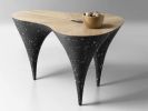 Black Stone & Oak Poise Coffee Table - Still Series | Tables by Donatas Žukauskas. Item made of oak wood with concrete works with minimalism & contemporary style