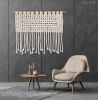 Figure I - Monochromatic Modern Macrame | Macrame Wall Hanging in Wall Hangings by Zora Studio. Item made of cotton works with minimalism & contemporary style