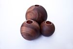 Boule candle holder - bougeoir #2 | Decorative Objects by Nadine Hajjar Studio. Item composed of walnut and copper in minimalism or contemporary style