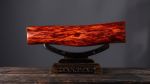 Bespoke Imperial Crimson-Gold Wood Kylin Wealthy Sculpture | Sculptures by Dynasty Artisan. Item composed of wood in contemporary or eclectic & maximalism style