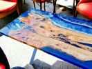 Epoxy Dining Table, Epoxy Resin Table, Epoxy Wood Table | Coffee Table in Tables by Innovative Home Decors. Item composed of wood in country & farmhouse or art deco style