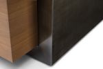 Cadiz Cocktail table Walnut | Tables by Greg Sheres. Item made of walnut with bronze