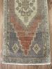 Hand-woven Turkish Rug Doormat| 1.5 x 3.7 | Small Rug in Rugs by Wool and Rug. Item made of wool compatible with boho and contemporary style