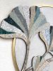 Ginkgo branch wall decoration | Wall Sculpture in Wall Hangings by Julia Gorbunova. Item made of ceramic & glass