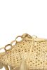 Handmade Rattan Curved Lampshade | Chandeliers by Amara. Item composed of wood