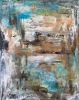 Fading to Illusions Contemporary Oil Abstract | Oil And Acrylic Painting in Paintings by Strokes by Red - Red (Linda Harrison). Item made of canvas with synthetic