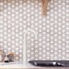 Tile Club Nova Hex Wooden Beige Marble Tile | Tiles by Tile Club. Item made of wood with marble