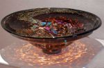 "Golden Amber" ~ Blown Glass Vessel Sink | Water Fixtures by White Elk's Visions in Glass - Glass Artisan, Marty White Elk Holmes & COO, Jo Pierce