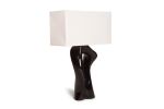 Amorph Vesta Table Lamp, Black Glossy Lacquer w/ Ivory Silk | Lamps by Amorph. Item composed of steel