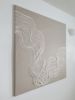 Silence | Tapestry in Wall Hangings by Saskia Saunders. Item made of linen with fiber works with minimalism & contemporary style