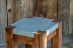 Concrete and oak side table | Tables by RealSimpleWood LLC. Item composed of oak wood and concrete in minimalism or modern style