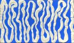 Bare Bones #1 - Blue | Wall Sculpture in Wall Hangings by Gila Mosaics Studio. Item made of cement works with minimalism & contemporary style