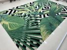 Tropical Botanical Handcrafted Area Rug | Rugs by Sitara Rugs. Item made of wool works with boho & contemporary style