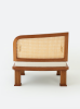 Rattan Detailed Walnut Lounge Armchair | Chairs by ALPAQ STUDIO. Item made of walnut works with minimalism & contemporary style