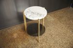"Ternary" Side Table Brass | Tables by Joe Cauvel of Cauv Design. Item made of brass with marble
