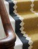Handwoven Woolen Yellow Runner Rug | Rugs by Evergreen Carpets. Item made of wool compatible with boho and minimalism style