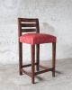 Renzo Solid Argentine Rosewood Leather Stool by Costantini | Counter Stool in Chairs by Costantini Design. Item made of wood & leather