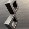 Versa | Public Sculptures by Nicholas Turner. Item composed of steel compatible with minimalism and mid century modern style