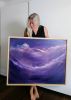 Deep space rhapsody - Abstract night sky painting | Oil And Acrylic Painting in Paintings by Jennifer Baker Fine Art. Item made of canvas works with contemporary style