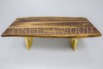 Custom Wooden Live Edge Dining Table | Tables by Tinella Collection. Item composed of walnut and metal in contemporary or country & farmhouse style