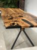 Custom Wooden Table / Walnut Dining Table | Tables by Gül Natural Furniture. Item composed of wood and metal in japandi or eclectic & maximalism style