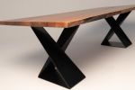 European Walnut With Internal Live Edge | Dining Table in Tables by L'atelier Mata. Item made of walnut & steel
