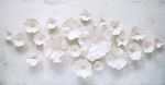 Porcelain Wall Sculpture, 21 Pieces Set, White | Wall Hangings by SevaCeramics. Item made of ceramic works with modern style