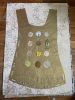 Dress Series: Gold Dots | Mixed Media by Pam (Pamela) Smilow. Item composed of paper