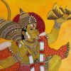 Lord Hanuman Hindu God Handmade Embroidered Unique Artwork o | Embroidery in Wall Hangings by MagicSimSim