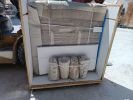 Coffee Table Modern Square Eros Silver Travertine , Handmade | Tables by Babil Stone. Item made of marble compatible with art deco and modern style
