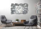 "Monochrome" Glass and Metal Wall Art Sculpture | Wall Sculpture in Wall Hangings by Karo Studios. Item made of metal with glass