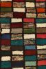 Vintage Gabbeh rug in White, Blue, Green, Red Tribal | Area Rug in Rugs by Rug and Kilim
