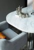 Rec Matt Chrome Dining Table | Tables by LAGU. Item composed of marble