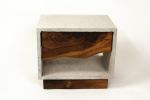 The base | Nightstand in Storage by Curly Woods. Item composed of oak wood and concrete in industrial style