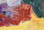 White Fence | Oil And Acrylic Painting in Paintings by Simona Gocan. Item made of canvas with synthetic