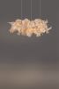 Modern Sculptural Fabric Collectible Chandelier | Chandeliers by Costantini Design. Item made of fiber compatible with boho and minimalism style