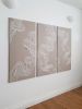 Here in Time I, II, III | Embroidery in Wall Hangings by Saskia Saunders | Treehouse Hotel London in London. Item made of linen & fiber compatible with minimalism and contemporary style