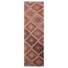 Vintage Mid-Century Geometric Red Blue and Green Wool Kilim | Area Rug in Rugs by Rug and Kilim