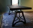 Rustic industrial burnt wood table | Dining Table in Tables by Abodeacious. Item composed of wood
