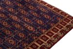 Vintage Zeki Müren rug in Indigo with Red and Beige Pattern | Area Rug in Rugs by Rug and Kilim