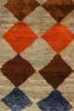 Vintage Gabbeh Tribal Runner in Gray with Brown, Orange | Area Rug in Rugs by Rug and Kilim